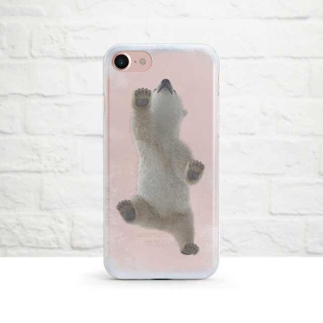 【人気商品】Baby Polar Bear Walking on My Frozen iPhone クリアソフト ケースの画像1枚目