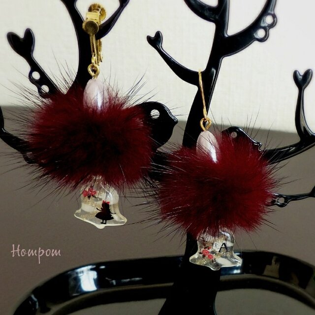 アリスのクリスマスピアス＆イヤリング ホムポム