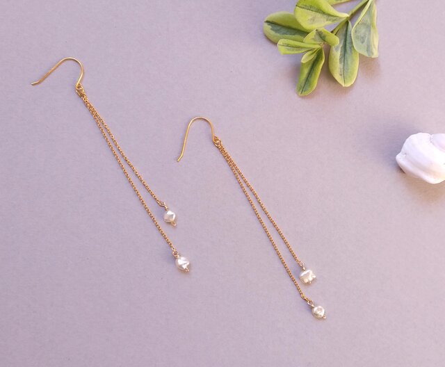 Keshi Pearl earring ピアスの画像1枚目
