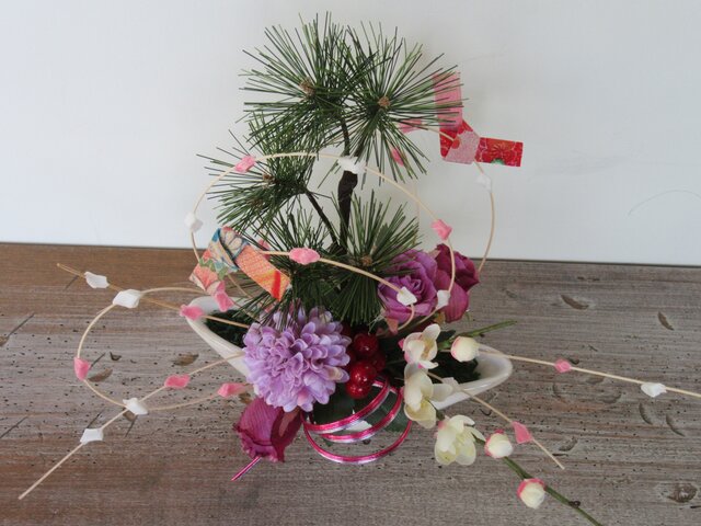 お正月飾りもち花アレンジ NYK-01 | iichi 日々の暮らしを心地よくする