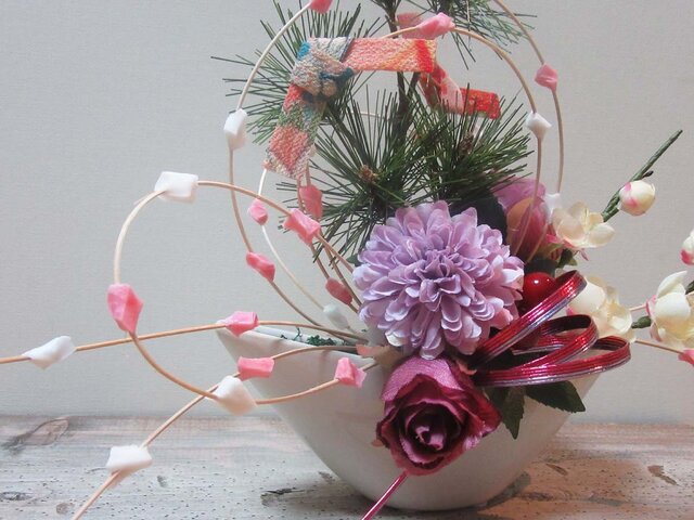 お正月飾りもち花アレンジ NYK-01 | iichi 日々の暮らしを心地よくする