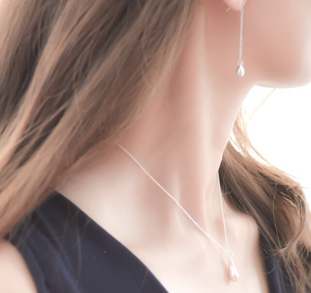 Silver925 Teardrop Necklaceの画像1枚目