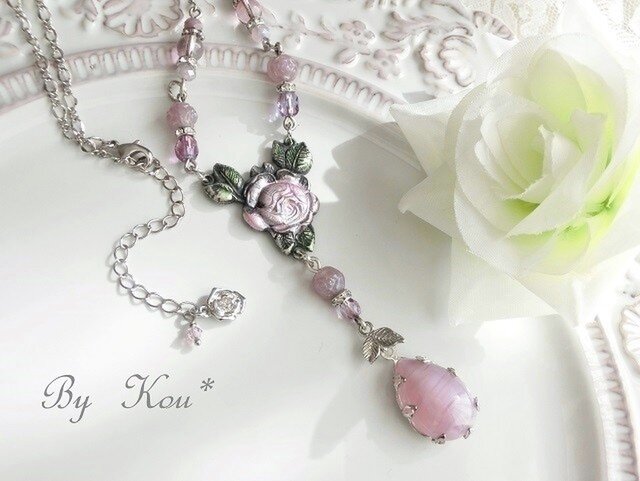 ∽*Rose Whisper*∽vintageネックレス。の画像1枚目
