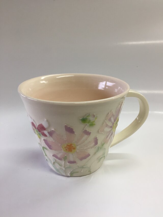 再販 クリスマスに セットで使える! 秋桜パステルカラーカップの画像1枚目