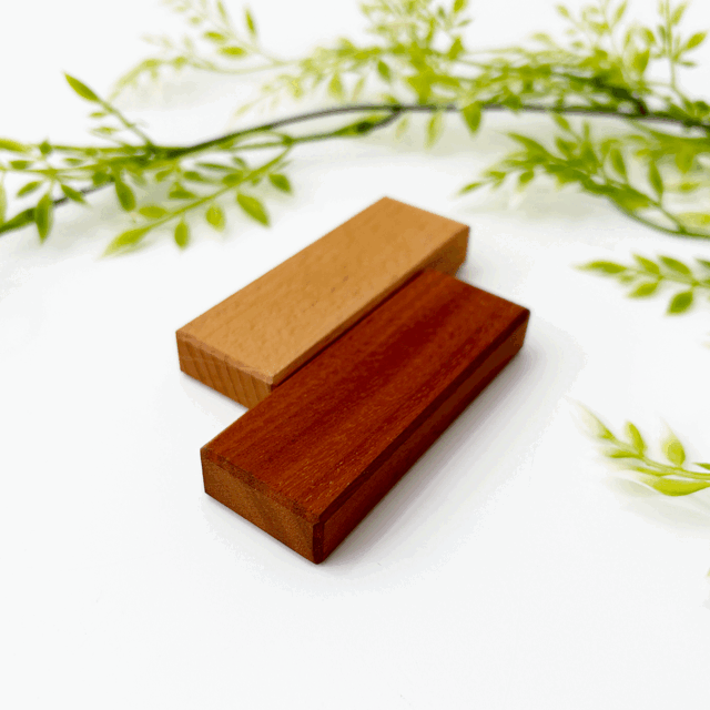 積み木のマグネット 長方形 km-70 ナチュラル＆ウォールナット 2個セット