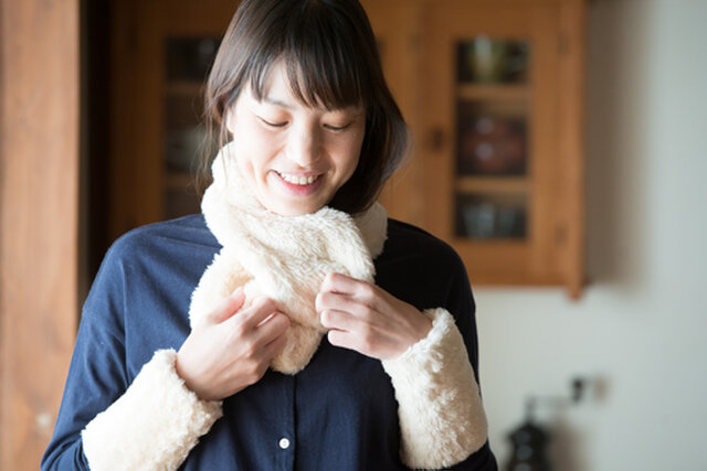 Organic Cotton Fur ふわふわネックウォーマーの画像1枚目