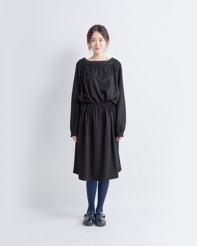 【受注製作】ゆったりニットギャザーラグランスリーブワンピース<新作>の画像1枚目