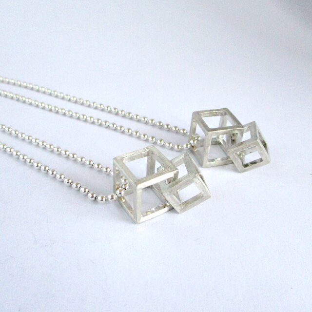 【再販】double cube ペンダントLの画像1枚目