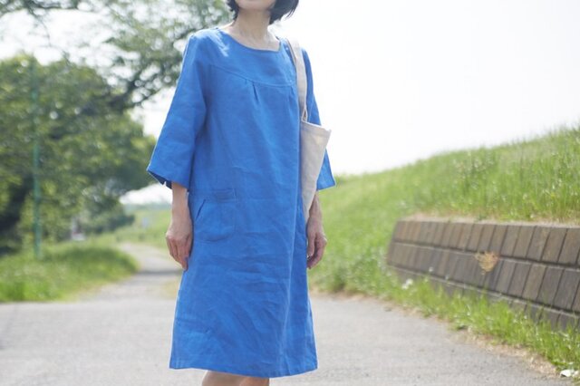 予約販売品 リネン胸切り替えタックワンピース 春夏物 楽天市場 Active Testingsites Co