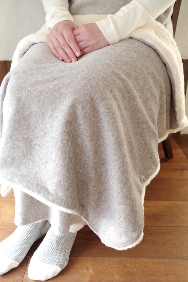 Organic Cotton Fur ブランケットの画像1枚目