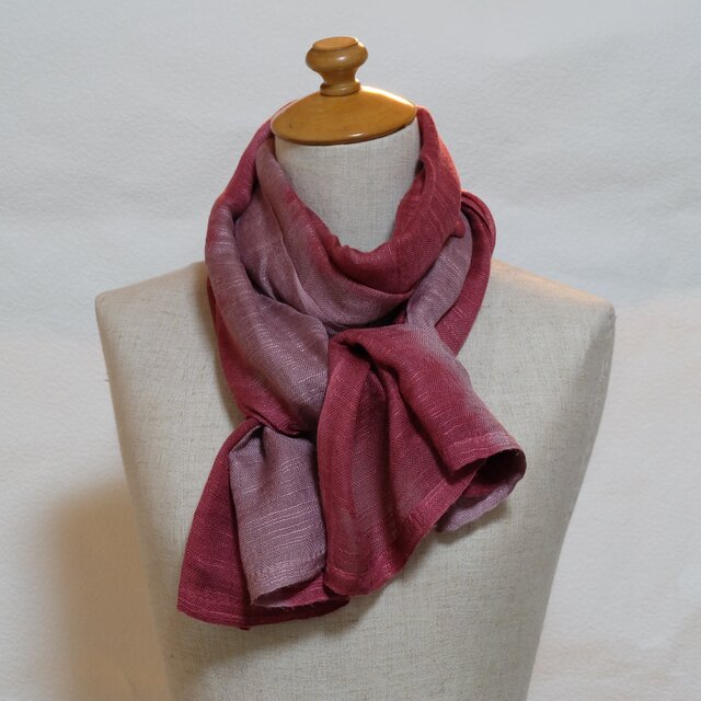 草木染めシルクストール