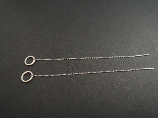 silver maruのチェーンピアスの画像1枚目