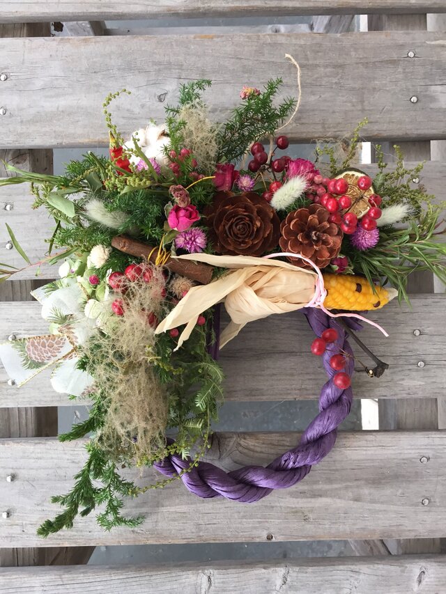 お正月飾り（パープル）