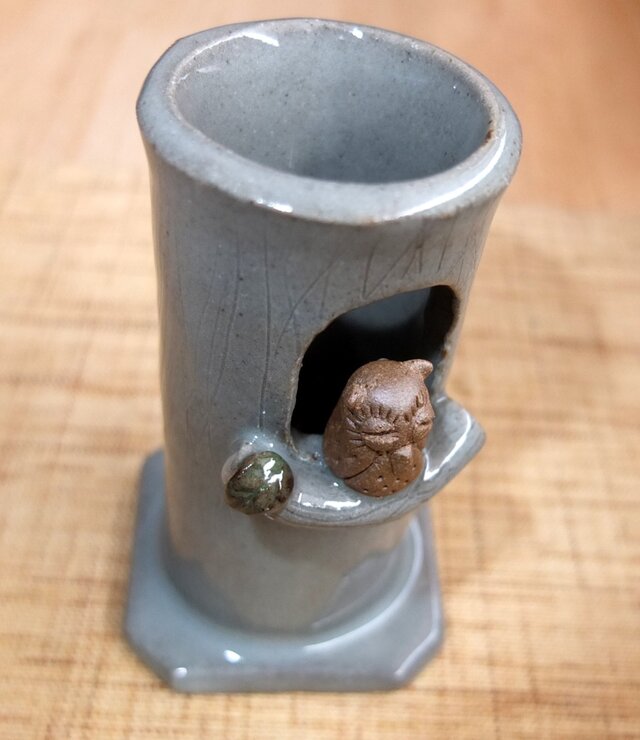 ●陶器『ふくろうぺん立て』の画像1枚目