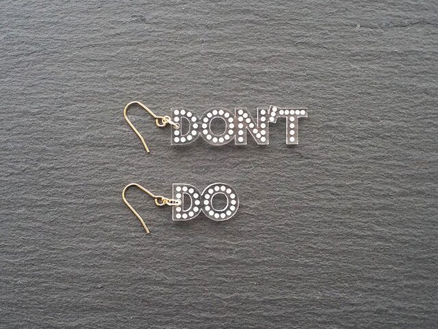 Do or Don’t メッセージピアスの画像1枚目