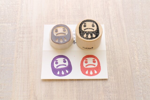 【Kaorimura】【消しゴムはんこ】 【hannko30083】【3センチ】【ダルマ】の画像1枚目