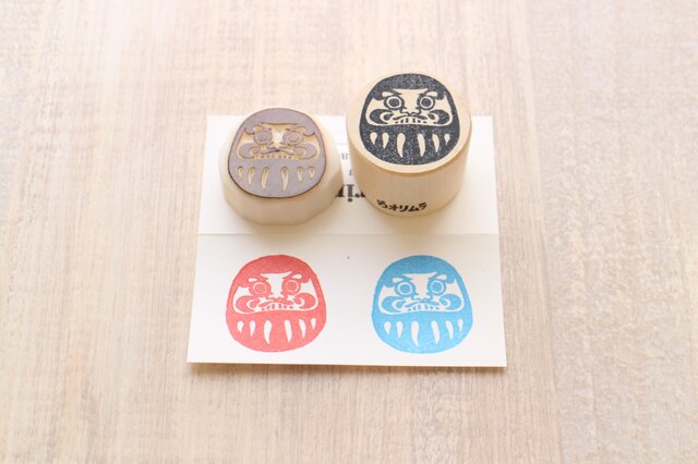 【Kaorimura】【消しゴムはんこ】 【hannko30070】【3センチ】【ダルマ】の画像1枚目