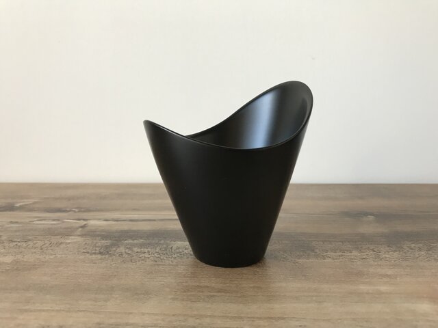 漆器カップ マットブラック 【FLOREPOLIE】 漆塗り モダンデザインの画像1枚目