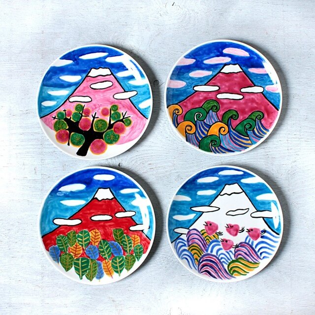 Fenton 1993 手描き冬の風景皿 Fenton 1993 手描き冬の風景皿