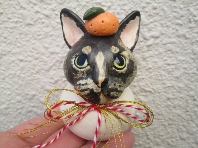 ご予約品＊鏡餅・MIX犬・アメショー・サビ猫・白黒 | iichi 日々の