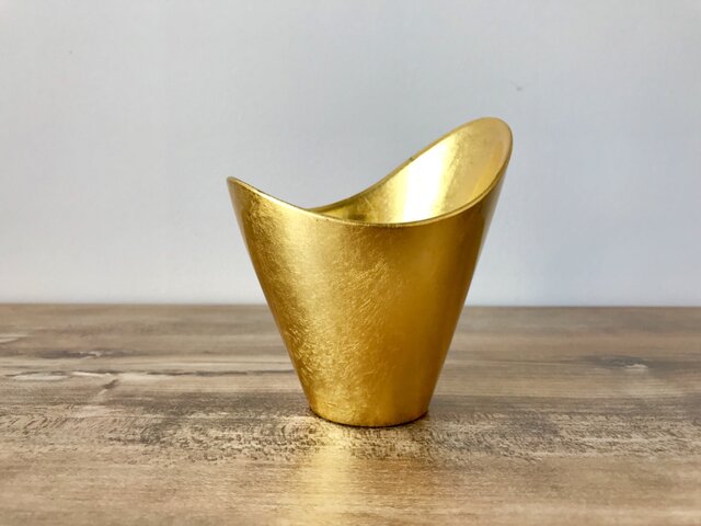 FLOREPOLIE 漆器カップ ゴールド(金箔)の画像1枚目