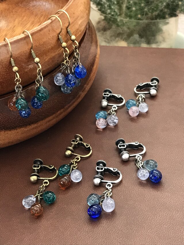 雪のドロップピアス/イヤリングの画像1枚目