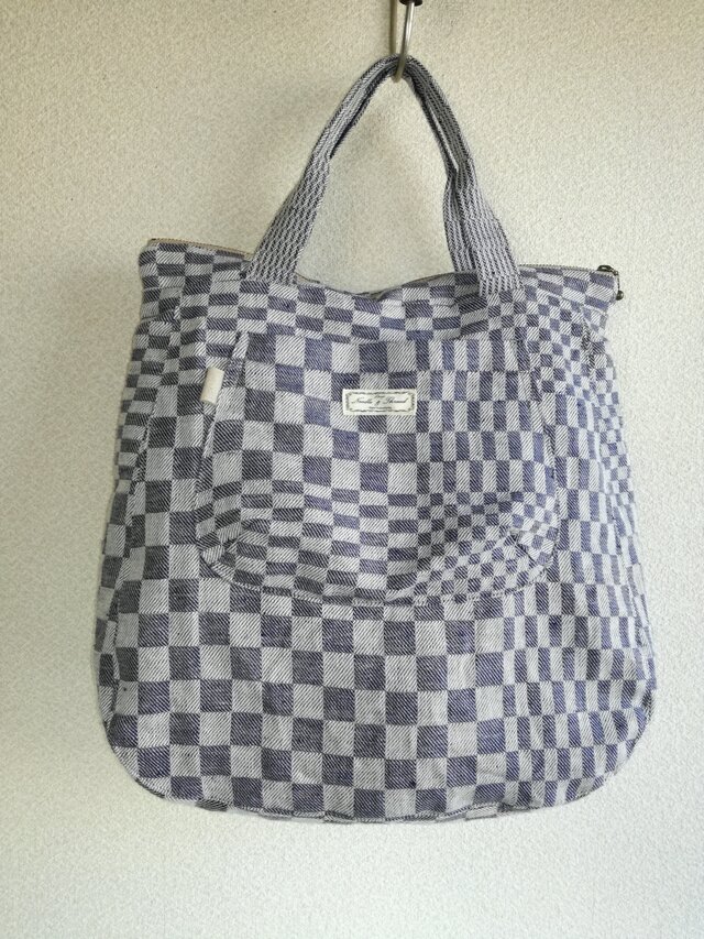 リトアニア・Ｌｉｎｅｎ・BAG・ファスナー（幾何学柄）