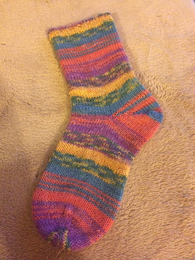 送料込ドイツソックヤーンの手編み靴下【エナジー壮健】