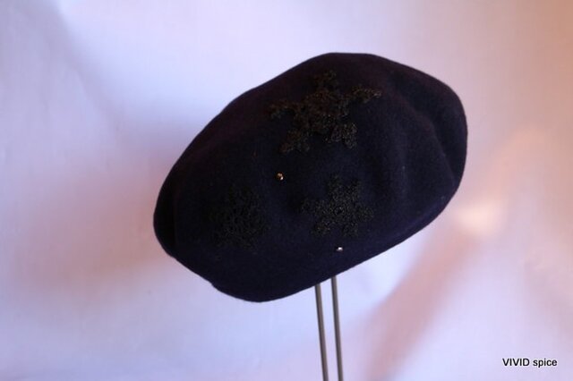 béret Navy(snow)の画像1枚目