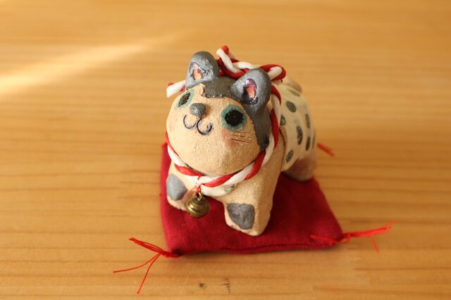 干支の陶張り子犬。(大)の画像1枚目