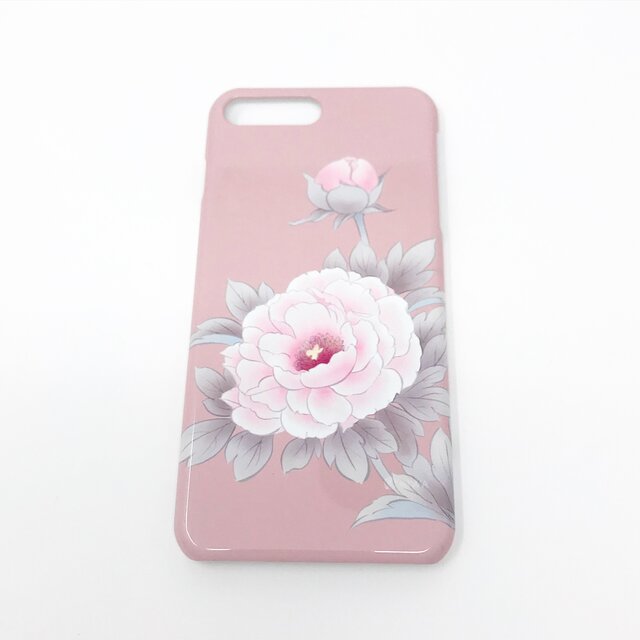 片面型スマホカバー / 牡丹(ぼたん) A ピンクの画像1枚目
