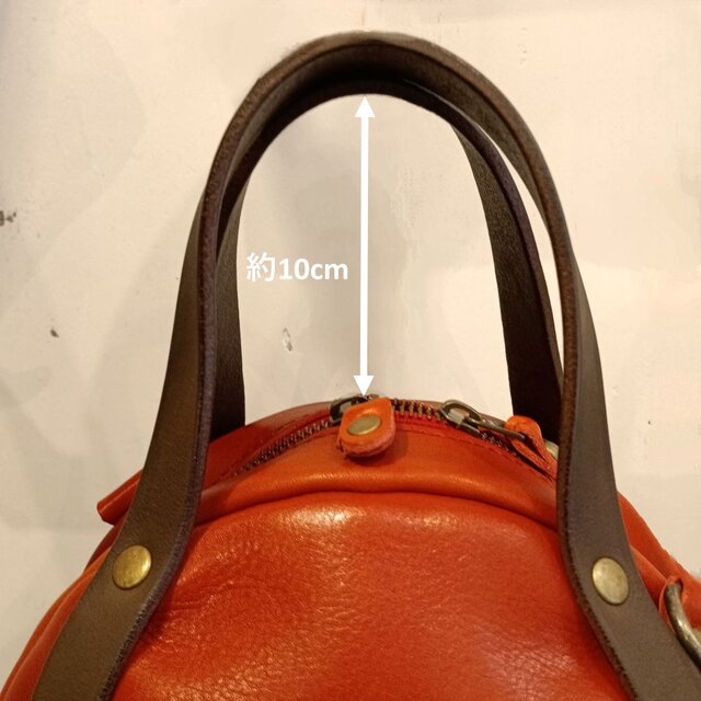 500mlボトルが入るコロッとまん丸2wayハンドバッグ(S) レッド【OR331S