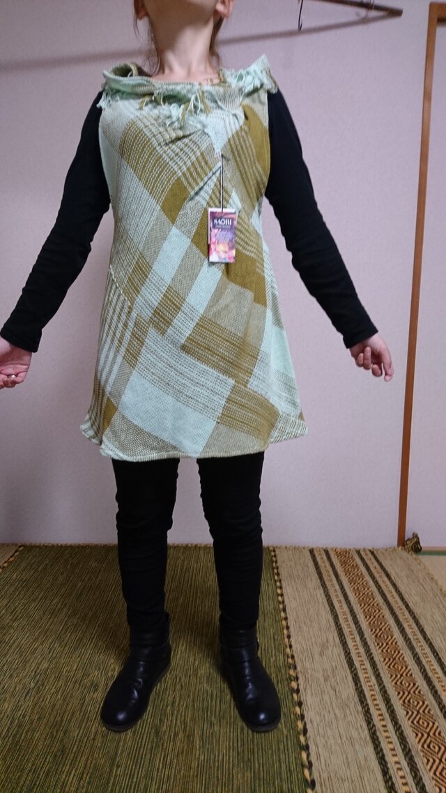 手織りチュニックの画像1枚目