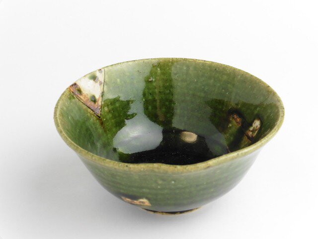 織部 鉄絵飯碗①の画像1枚目