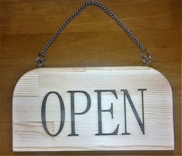 open close 看板 | iichi 日々の暮らしを心地よくするハンドメイドや