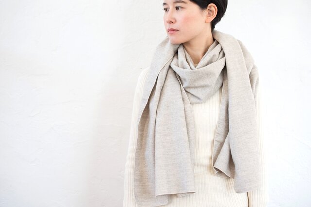 Organic Cotton ネル生地マフラーの画像1枚目