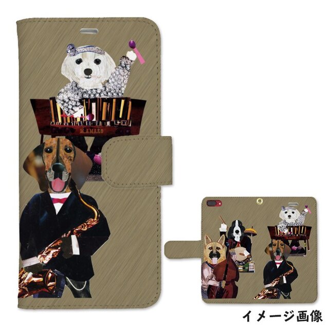 お好きなお顔で♪手帳型スマホケース「JAZZ BAND」の画像1枚目