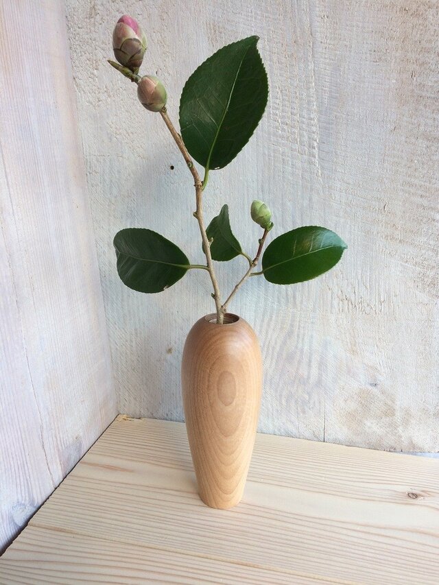 木の一輪挿しR02 ※売り切れました。の画像1枚目