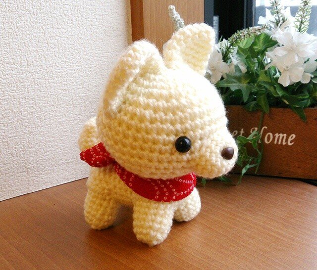 柴犬 白 あみぐるみ 干支 戌 Iichi ハンドメイド クラフト作品 手仕事品の通販