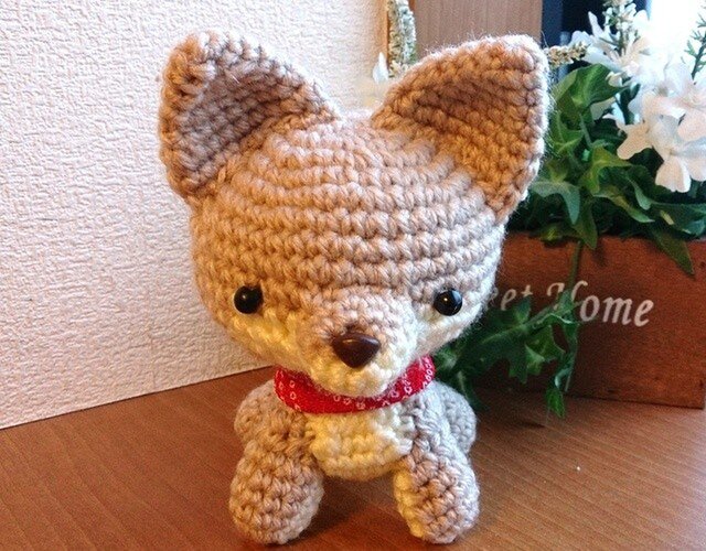 柴犬 茶 あみぐるみ 干支 戌 Iichi ハンドメイド クラフト作品 手仕事品の通販