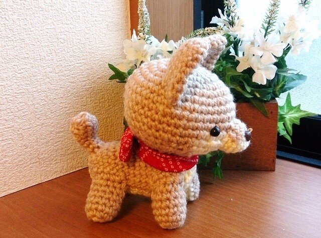 柴犬 茶 あみぐるみ 干支 戌 Iichi ハンドメイド クラフト作品 手仕事品の通販