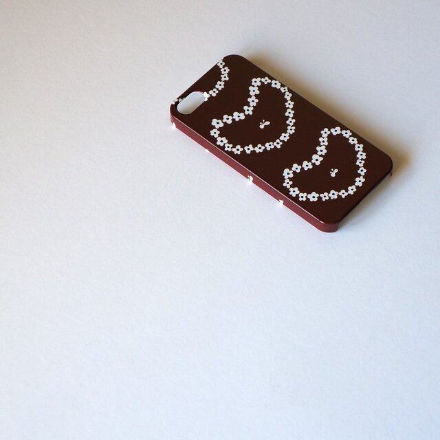 ハード型スマホケース humming heart ( brown ) 【iPhone/Android 各機種対応】の画像1枚目
