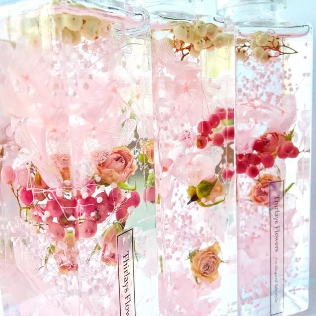 PINK rose 〜ハーバリウム〜ラグジュアリーの画像1枚目