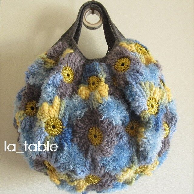 花たくさんのバッグ「BLUE&YELLOW」の画像1枚目