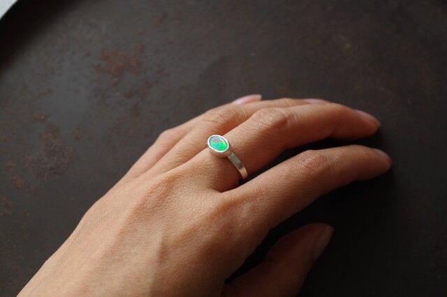 ボルダーオパール シルバー925 リング Australian Boulder Opal Ring ボルダーオパールのリング
