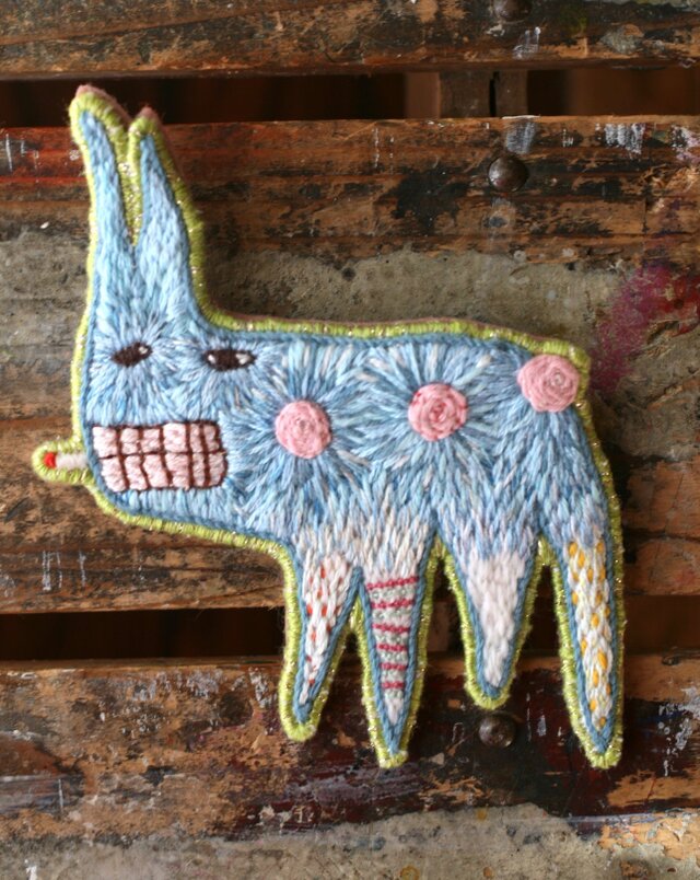 一服さい 手刺繍ブローチの画像1枚目