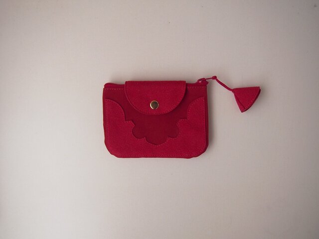 temple coin purse < red >【 受注生産 】の画像1枚目