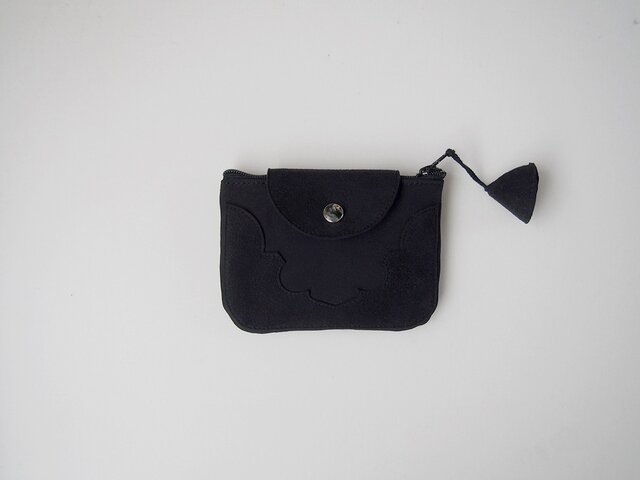 temple coin purse < black >【 受注生産 】の画像1枚目