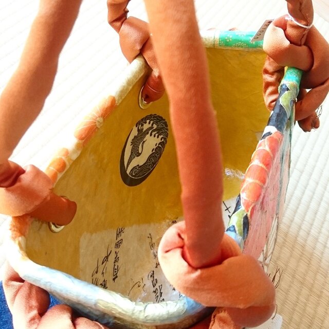 一閑張りバッグ “美しい花模様” | iichi 日々の暮らしを心地よくする