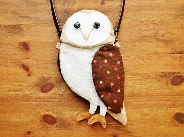 フクロウポシェット(メンフクロウ)・bの画像1枚目